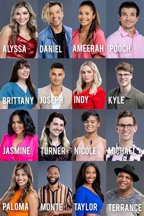 BB24 Cast Cheat Sheet : BigBrother