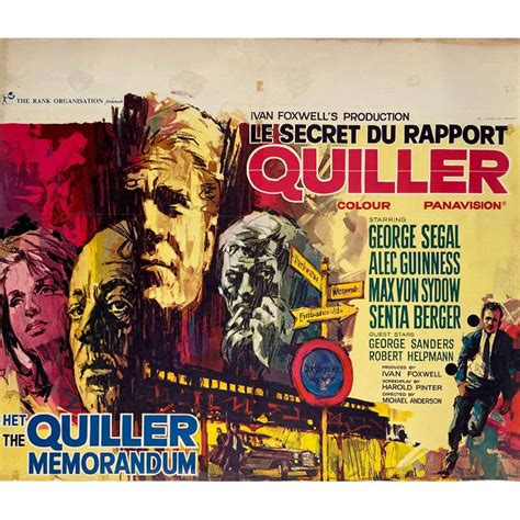 THE QUILLER MEMORANDUM Belgian Movie Poster - 14x21 in. - 1966