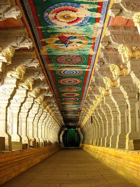 Ramnathswamy Temple - India. The Corridor of a Thousand Pillars, the ...