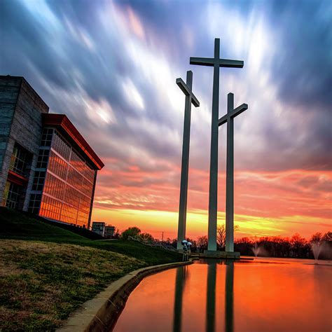 Three Crosses at Sunset Photograph by Gregory Ballos - Fine Art America