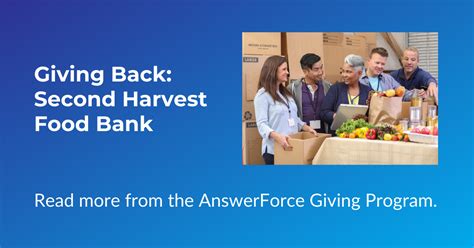 Giving Back: Second Harvest Food Bank