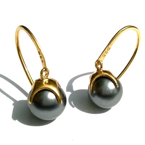 black pearls earrings gold drop with claw by amara amara ...