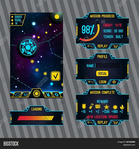 Futuristic Space Game Vector & Photo (Free Trial) | Bigstock