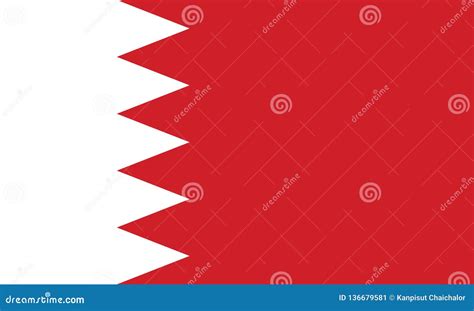 Bahrain Flag, Official Colors and Proportion Correctly. National Bahrain Flag Stock Illustration ...