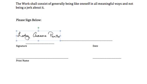 Signing digital contracts: adding signature to an MS Word file by Marnie Maclean | Page template ...