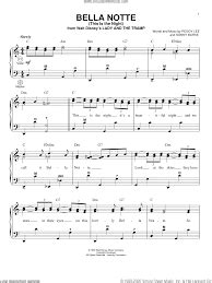 Sheet Music To Bella Notte - Disney Photo (43464698) - Fanpop