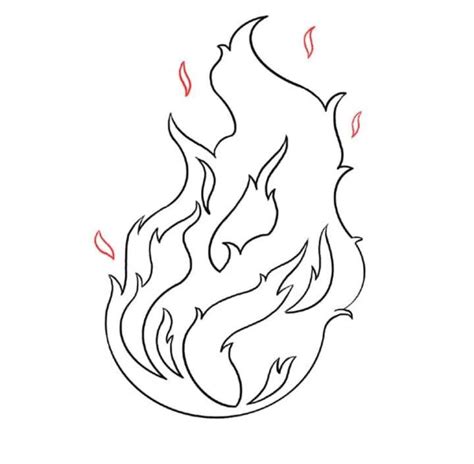 25 Easy Flames Drawing Ideas - How to Draw Flames