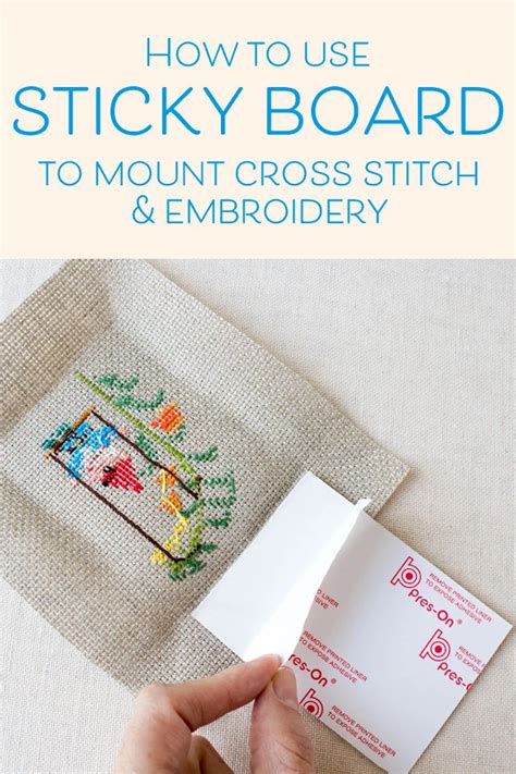 How to frame cross stitch and embroidery using sticky board | Cross stitch tutorial, Cross ...