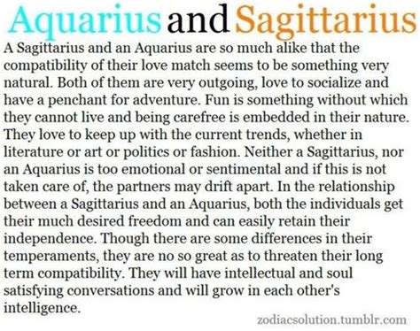 Aquarius and Sagittarius Compatibility You are my all that stuff. We are the greatest thing ever ...