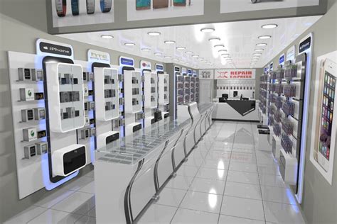 Modern cell phone store fixtures display furniture racks design cell phone store display racks ...