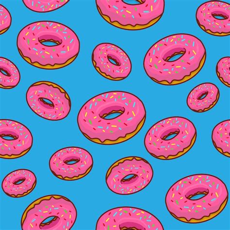 Premium Vector | Donuts background , donut cartoon, donut seamless pattern