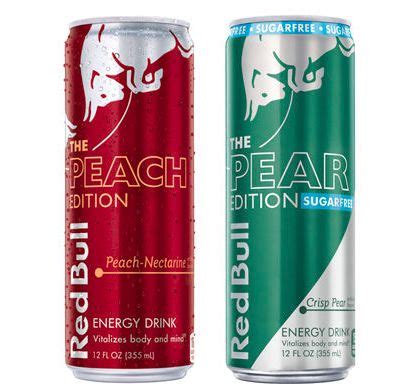 New Red Bull Flavors: Peach & Sugarfree Pear in 2020 | Red bull drinks, Red bull, Sugar free