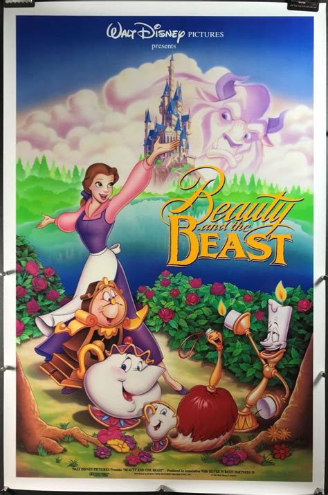 BEAUTY AND THE BEAST, Original Vintage Walt Disney Movie Poster ...