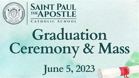 St. Paul the Apostle School School Mass - 8th Grade Graduation - YouTube