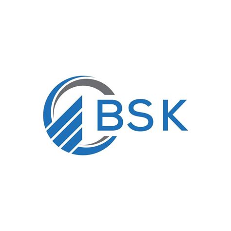 BSK Flat accounting logo design on white background. BSK creative initials Growth graph letter ...