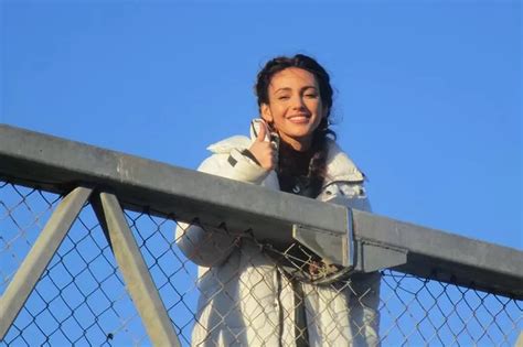 Michelle Keegan poses for fans as Brassic filming continues in North ...