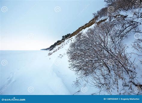 The Ob River Coast in Winter. Novosibirsk Region, Western Siberia ...