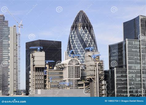 View with Skyscrapers in London UK Stock Photo - Image of gherkin, details: 14802754