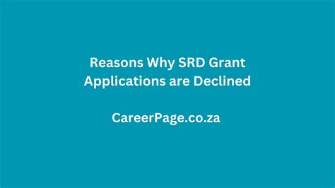 Common Reasons Why SRD Grant Applications are Declined - CareerPage.co.za