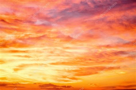 Fiery orange sunset sky — Stock Photo © ES0lex #29667669