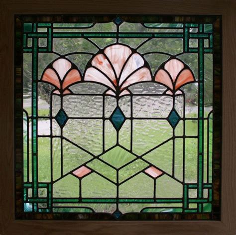 Art Deco Stained Glass Patterns transoms | art deco shells stained ...