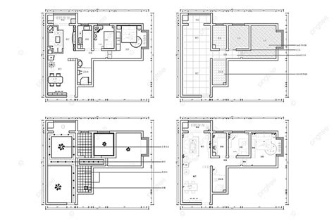 Cad Two Bedroom House Type Construction Drawing Template Download on ...