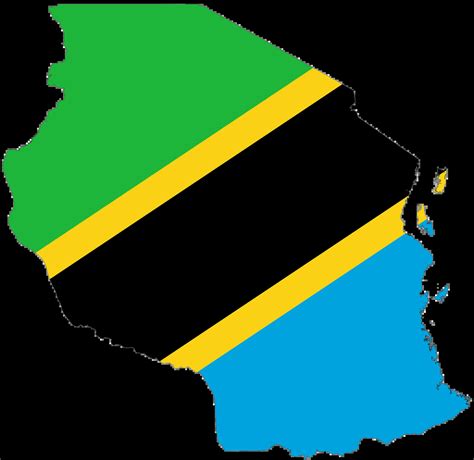 Tanzania Flag Map • Mapsof.net