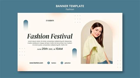 Free PSD | Banner template for fashion style and clothing with woman