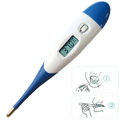 Soft Head Digital Oral Thermometer Underarm Mouth Body Temperature ...