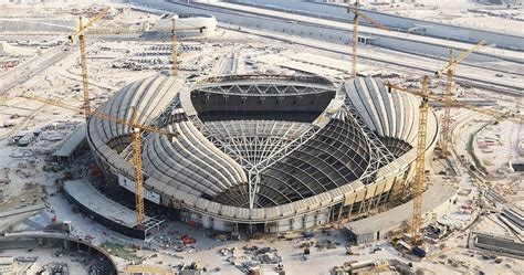 zaha hadid-designed 'al wakrah' stadium nears completion in qatar