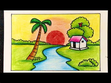 Vẽ Tranh Đề Tài Phong Cảnh Bình Minh ĐƠN GIẢN MÀ ĐẸP | how to draw sunrise scenery - Tổng hợp ...