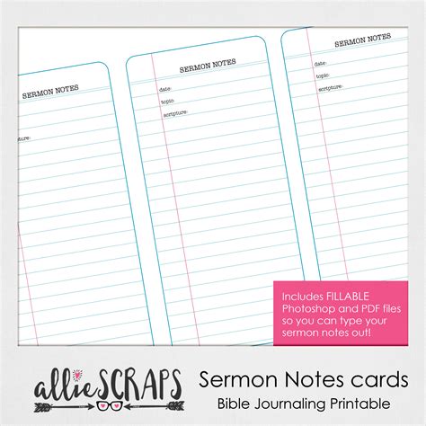 Sermon Notes Template