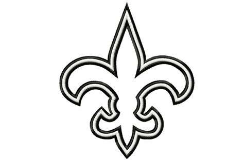 New Orleans Saints Applique Design - NFL Logo - Blu Cat Red Dog