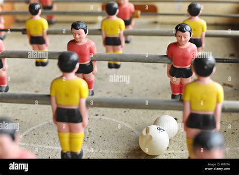 Vintage table football game Stock Photo - Alamy