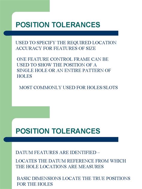 Position Tolerances | PDF | Engineering Tolerance | Mechanical Engineering