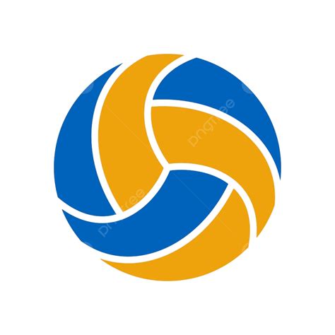 White Volleyball Clipart Hd PNG, Volleyball Icon Vector Logo Template ...