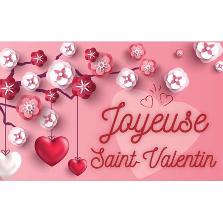 Carte message avec enveloppe " JOYEUSE SAINT VALENTIN"