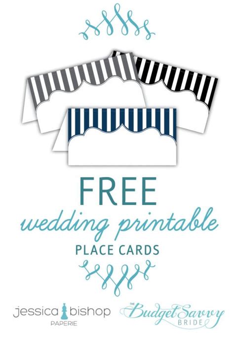 Free Printable Striped Place Cards | Printable place cards, Printable ...