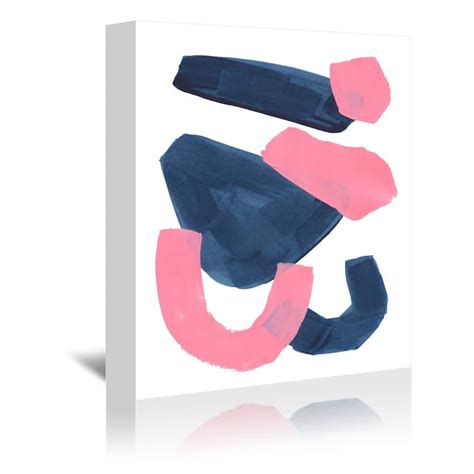 Americanflat - 8" x 10" Navy Pink Abstract Shapes by Ejaaz Haniff ...