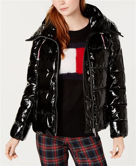 Tommy Hilfiger Shiny Puffer Coat, Created for Macy's - Macy's