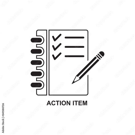 ACTION ITEM ICON , PICTOGRAM ICON Stock Vector | Adobe Stock