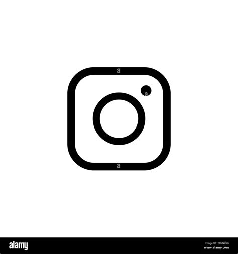 Camera icon in social media instagram concept on isolated white background. EPS 10 vector Stock ...