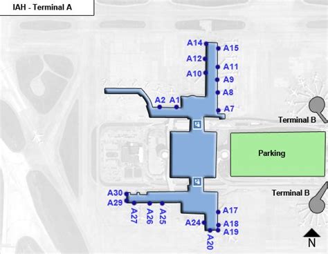 Houston Intercontinental Airport IAH Terminal E Map