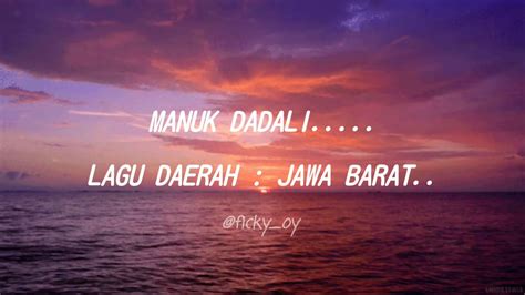 MANUK DADALI lagu daerah JAWA BARAT - SUNDA (lirik video) - YouTube