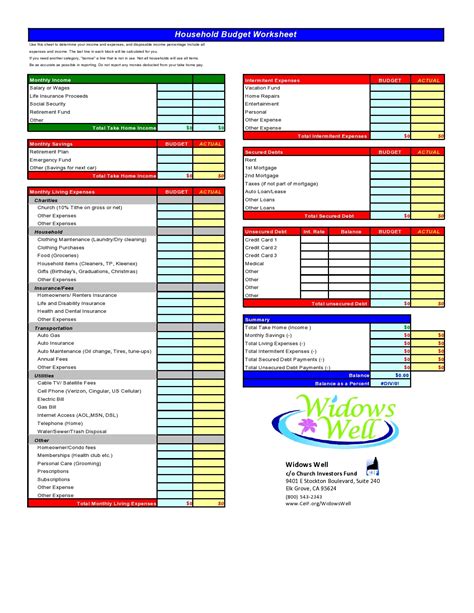 Comprehensive home budget spreadsheet - lalapaana