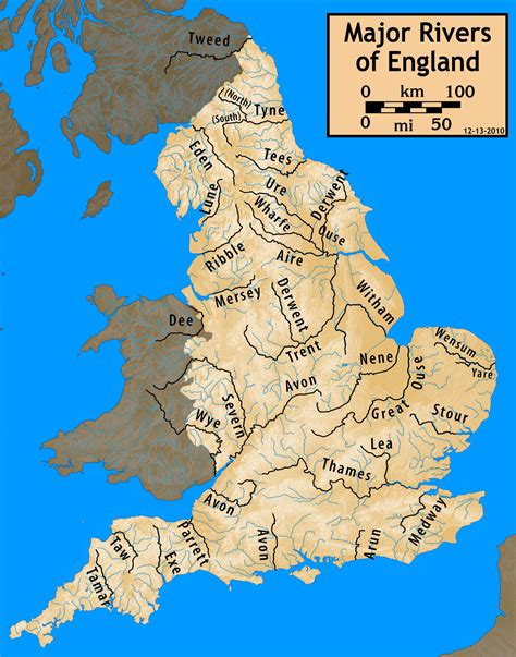 Major Rivers of England showing the Lune River and Exe River | Map of great britain, Map of ...