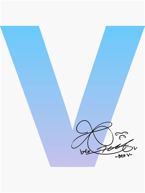 "BTS V SIGNATURE" Sticker for Sale by STUDIO-JJ | Redbubble