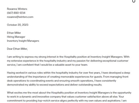 4+ Hospitality Cover Letter Examples (with In-Depth Guidance)