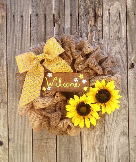 Sunflower+wreath+Monogram+wreath+Spring+by+KarensCustomWreaths,+$66.00 | wreath | Pinterest ...