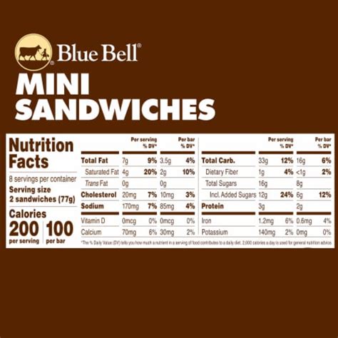 Blue Bell® Vanilla Mini Ice Cream Sandwiches, 16 ct / 2.3 fl oz - King ...